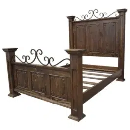 Cama-De-Madera-Con-Detalles-De-Hierro-Forjado-costado